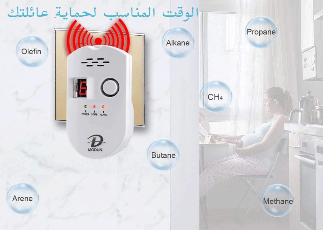 جهاز حماية من الحرائق وكشف تسرب الغاز في المطبخ والمنزل إحمي نفسك وعائلتك