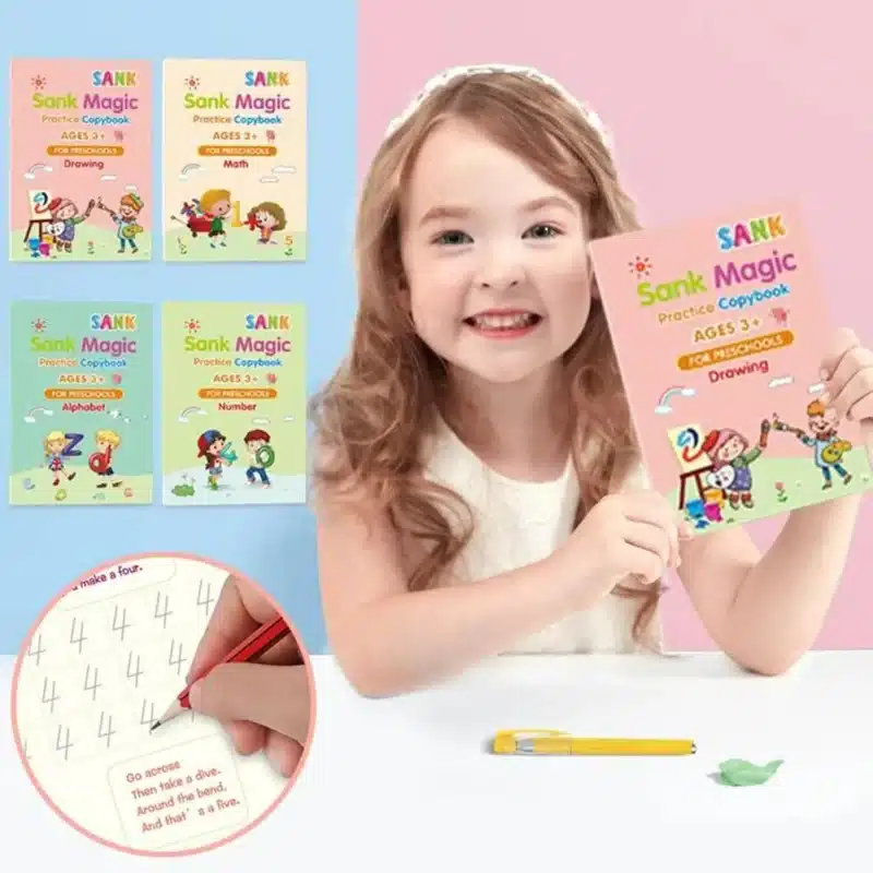 4كتب تعليمية لمساعدة الأطفال على الكتابة والرسم وكتساب المهارات جديدة وزيادة ذكائهم